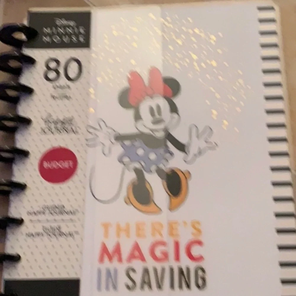 The Happy Planner Minnie Mouse Graphic Budget Classic Guided Journal.